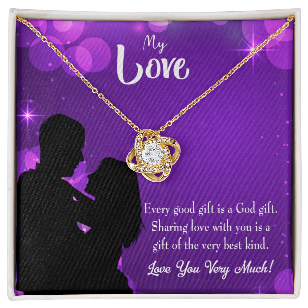 To My Girlfriend Good Gift Infinity Knot Necklace Message Card-Express Your Love Gifts