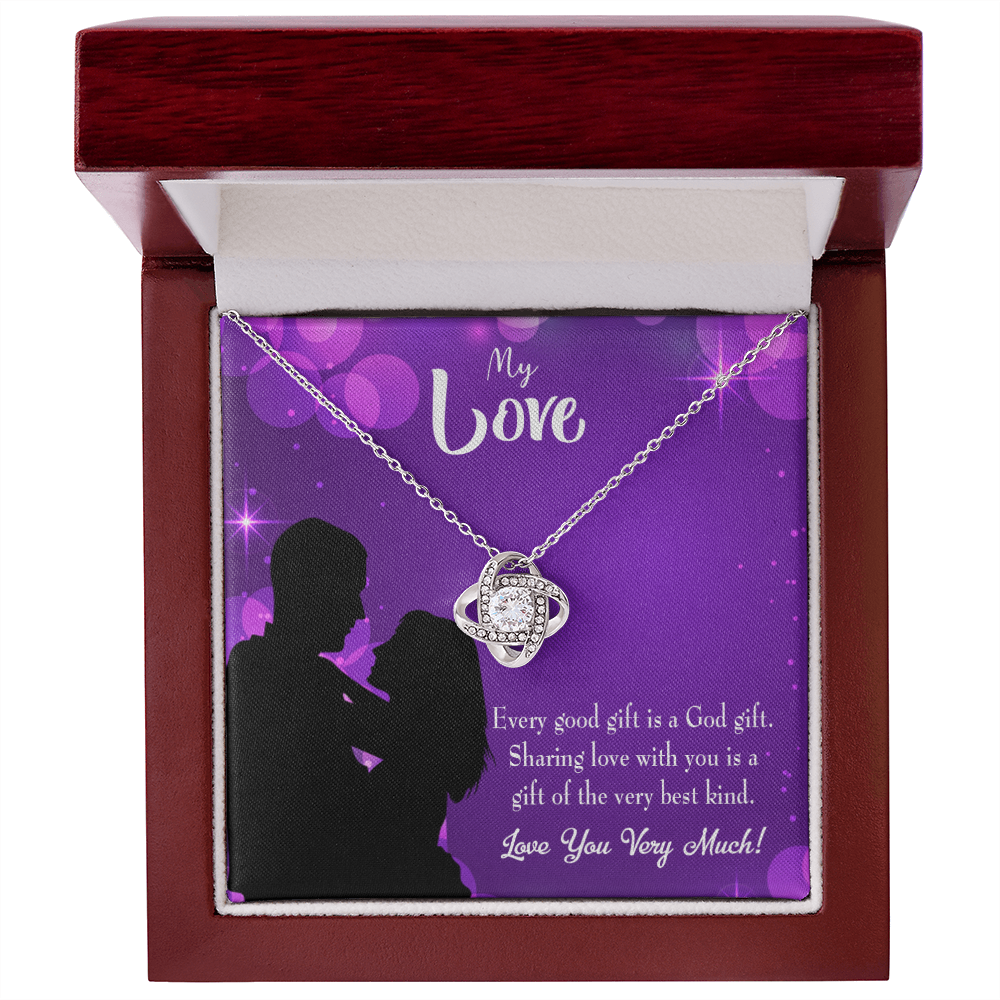 To My Girlfriend Good Gift Infinity Knot Necklace Message Card-Express Your Love Gifts