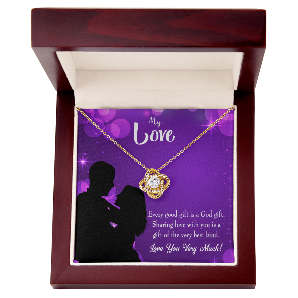 To My Girlfriend Good Gift Infinity Knot Necklace Message Card-Express Your Love Gifts