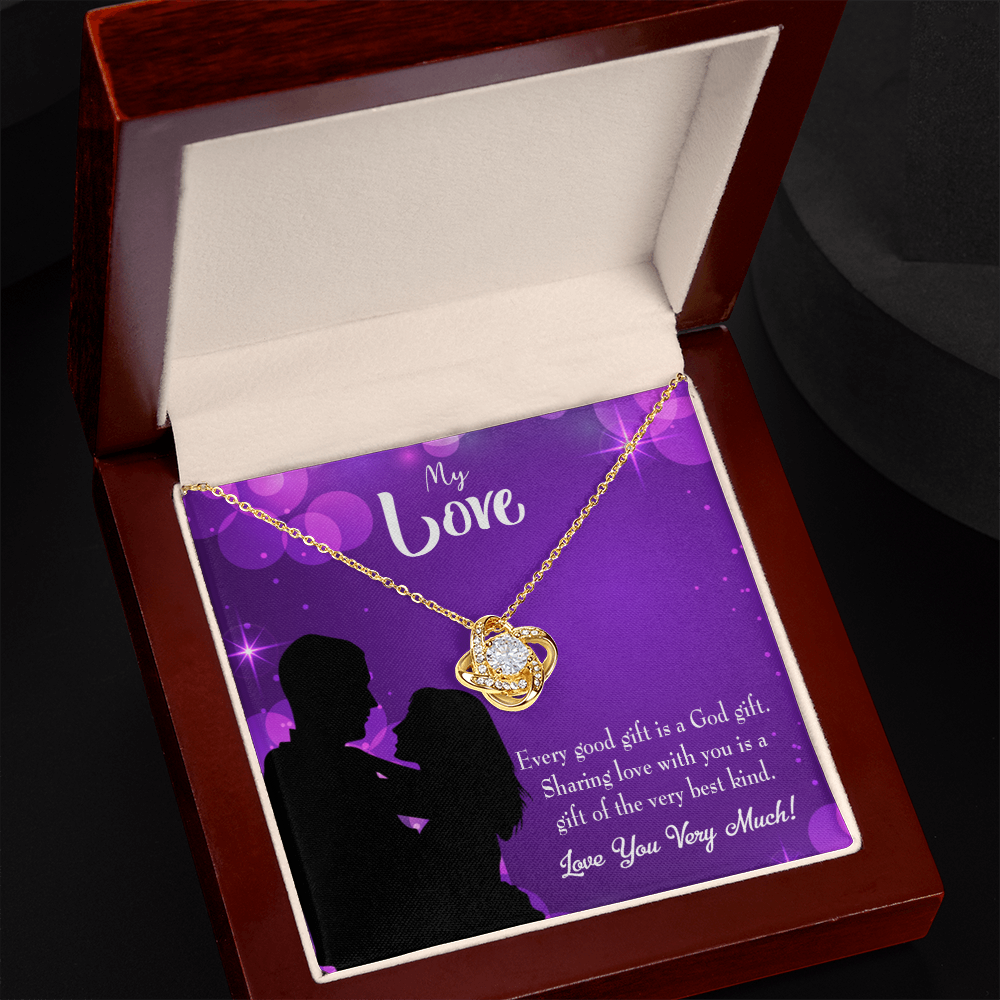 To My Girlfriend Good Gift Infinity Knot Necklace Message Card-Express Your Love Gifts
