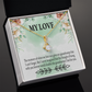 To My Girlfriend Goosebumps Forever Alluring Ribbon Necklace Message Card-Express Your Love Gifts
