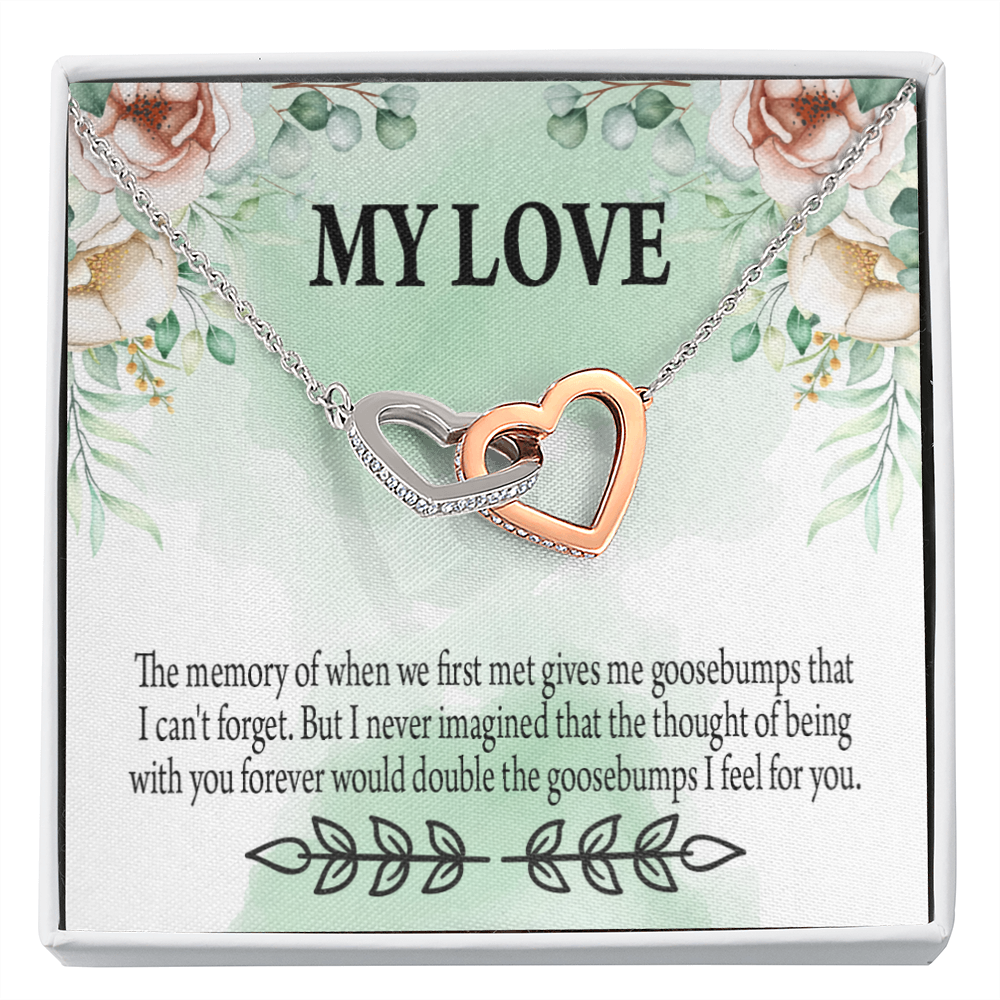 To My Girlfriend Goosebumps Forever Inseparable Necklace-Express Your Love Gifts