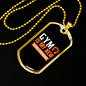 To My Girlfriend Gym is My New Girlfriend Necklace Stainless Steel or 18k Gold Dog Tag 24" Chain-Express Your Love Gifts