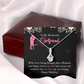 To My Girlfriend Happy Birthday! Alluring Ribbon Necklace Message Card-Express Your Love Gifts