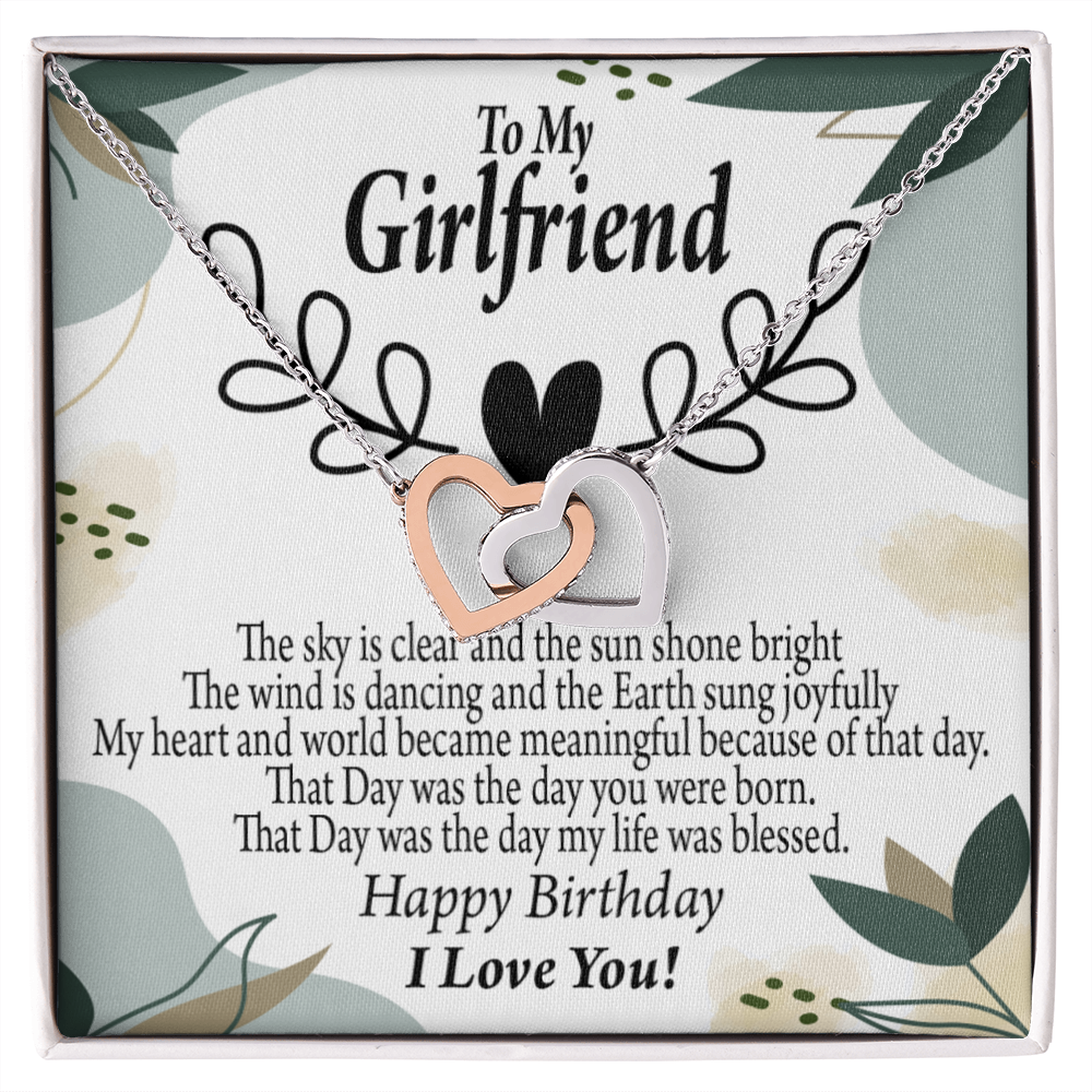 To My Girlfriend Happy Birthday Inseparable Necklace-Express Your Love Gifts