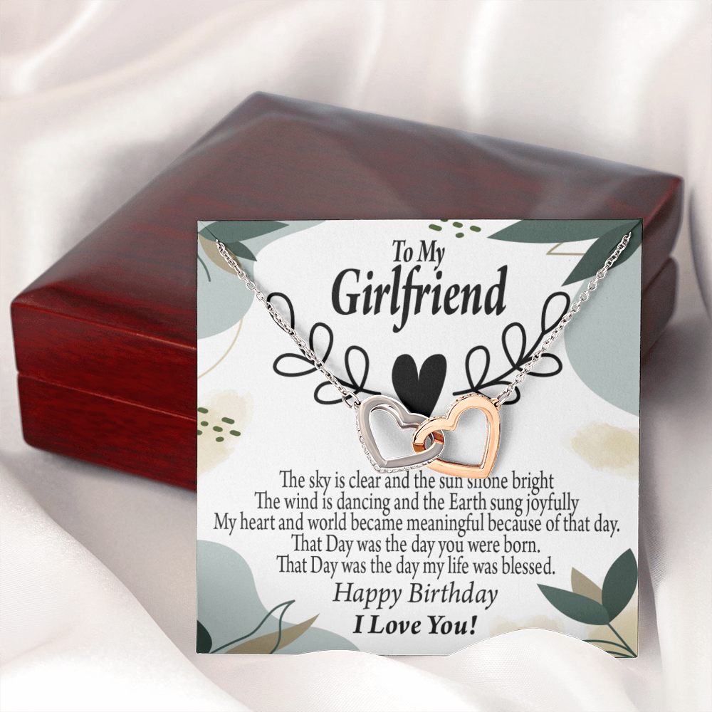 To My Girlfriend Happy Birthday Inseparable Necklace-Express Your Love Gifts