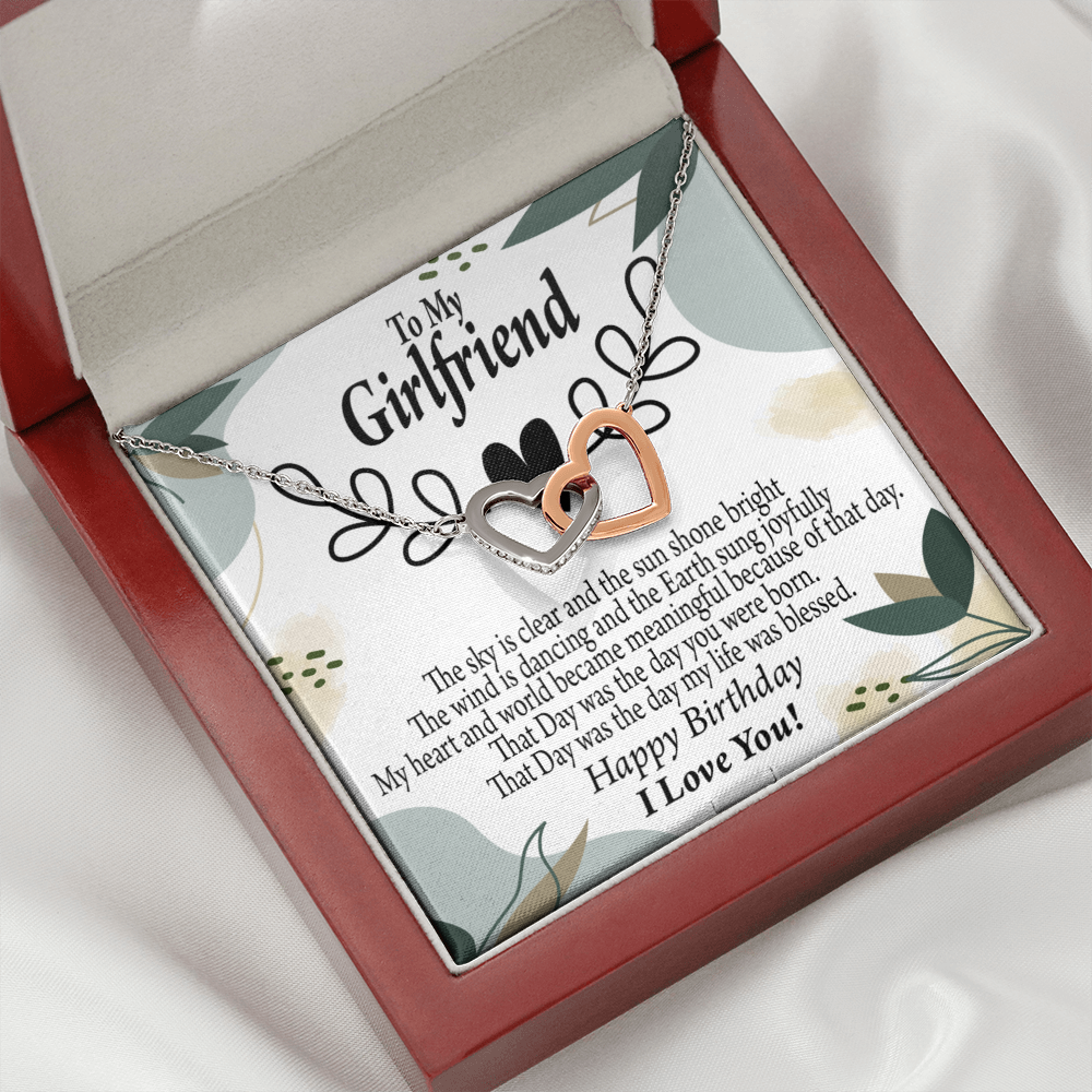To My Girlfriend Happy Birthday Inseparable Necklace-Express Your Love Gifts