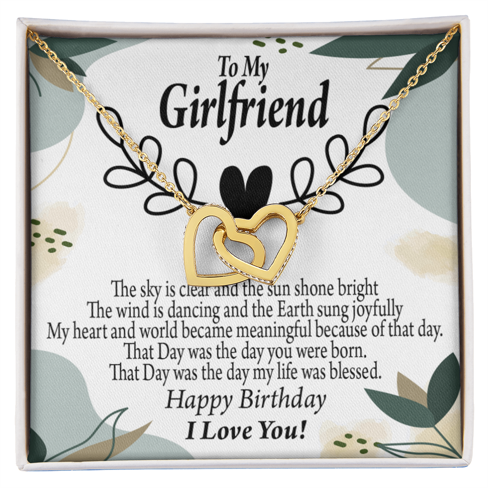 To My Girlfriend Happy Birthday Inseparable Necklace-Express Your Love Gifts