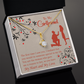 To My Girlfriend Heart and Love Alluring Ribbon Necklace Message Card-Express Your Love Gifts