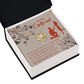 To My Girlfriend Heart and Love Infinity Knot Necklace Message Card-Express Your Love Gifts