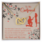 To My Girlfriend Heart and Love Inseparable Necklace-Express Your Love Gifts