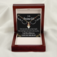To My Girlfriend Heart of Gold Alluring Ribbon Necklace Message Card-Express Your Love Gifts