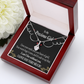 To My Girlfriend Heart of Gold Alluring Ribbon Necklace Message Card-Express Your Love Gifts