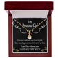 To My Girlfriend Heart of Gold Alluring Ribbon Necklace Message Card-Express Your Love Gifts