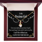 To My Girlfriend Heart of Gold Alluring Ribbon Necklace Message Card-Express Your Love Gifts