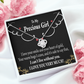 To My Girlfriend Heart of Gold Infinity Knot Necklace Message Card-Express Your Love Gifts