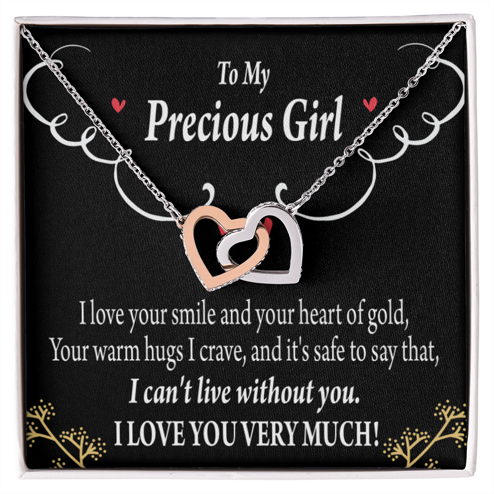 To My Girlfriend Heart of Gold Inseparable Necklace-Express Your Love Gifts