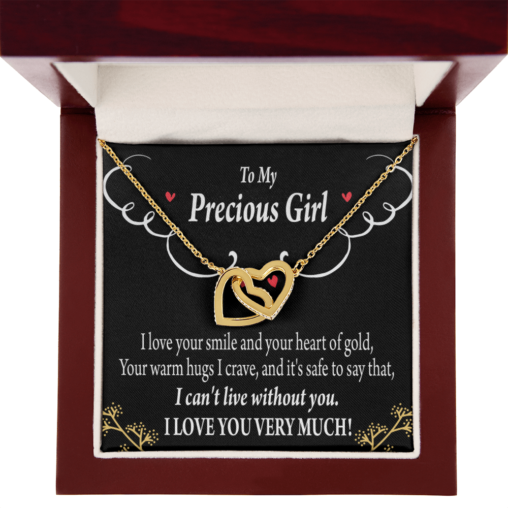 To My Girlfriend Heart of Gold Inseparable Necklace-Express Your Love Gifts