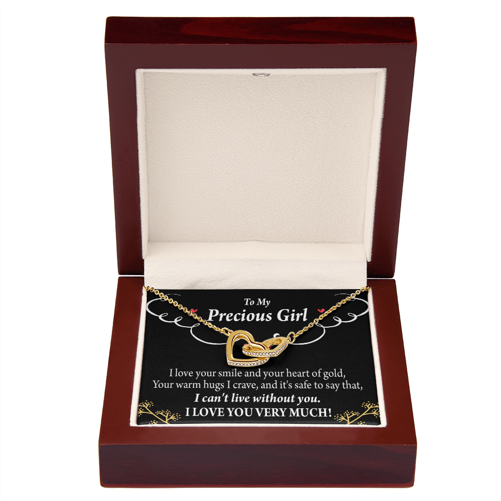 To My Girlfriend Heart of Gold Inseparable Necklace-Express Your Love Gifts