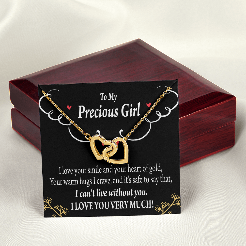 To My Girlfriend Heart of Gold Inseparable Necklace-Express Your Love Gifts