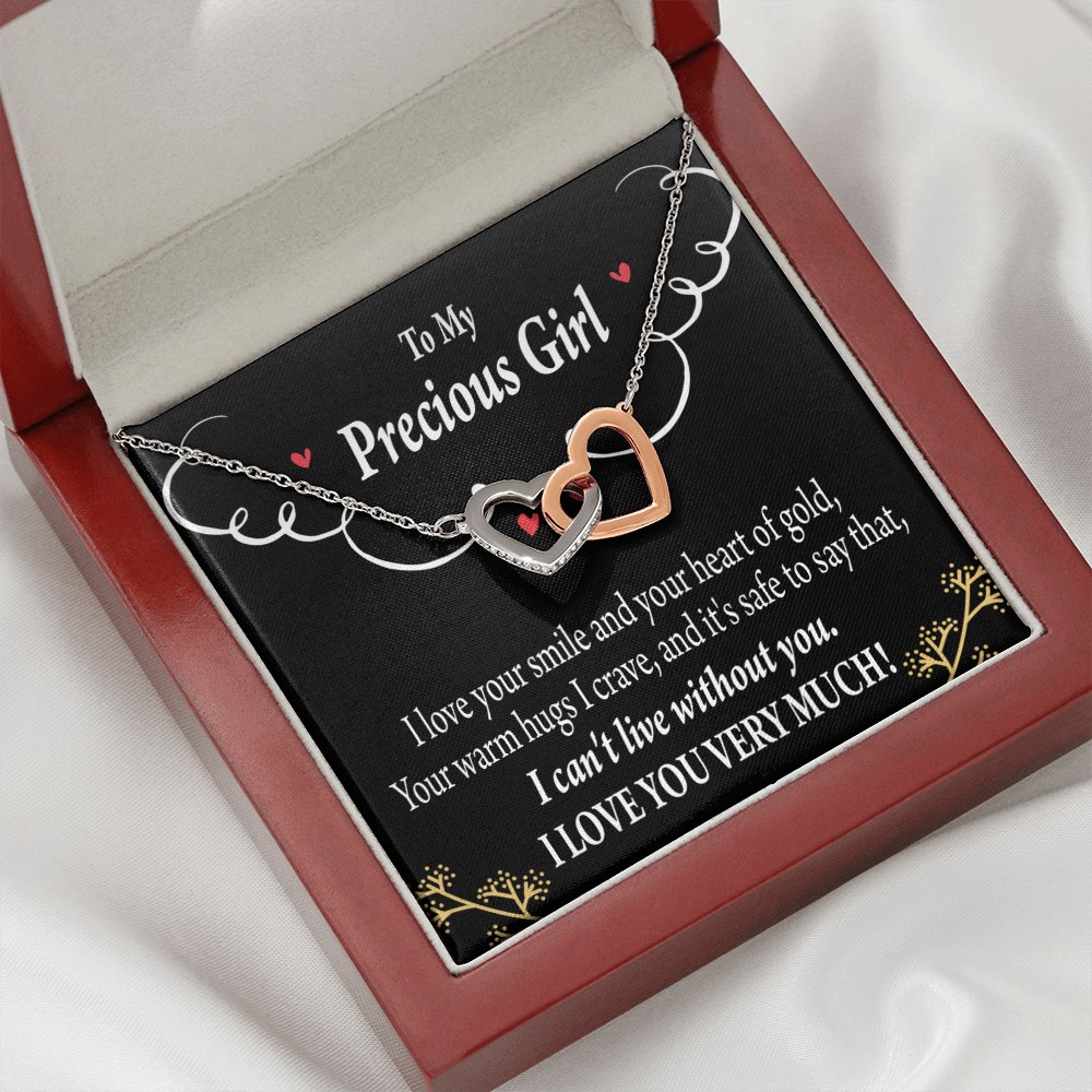 To My Girlfriend Heart of Gold Inseparable Necklace-Express Your Love Gifts