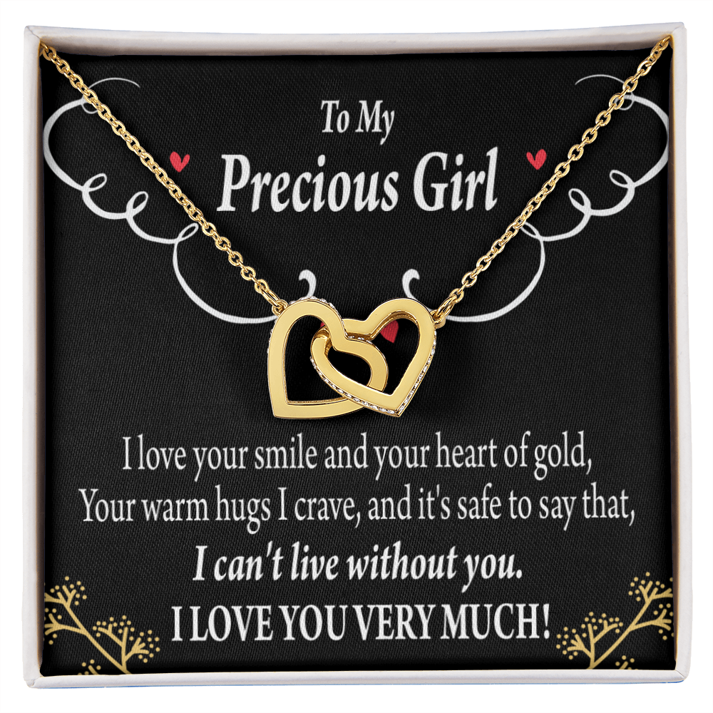 To My Girlfriend Heart of Gold Inseparable Necklace-Express Your Love Gifts