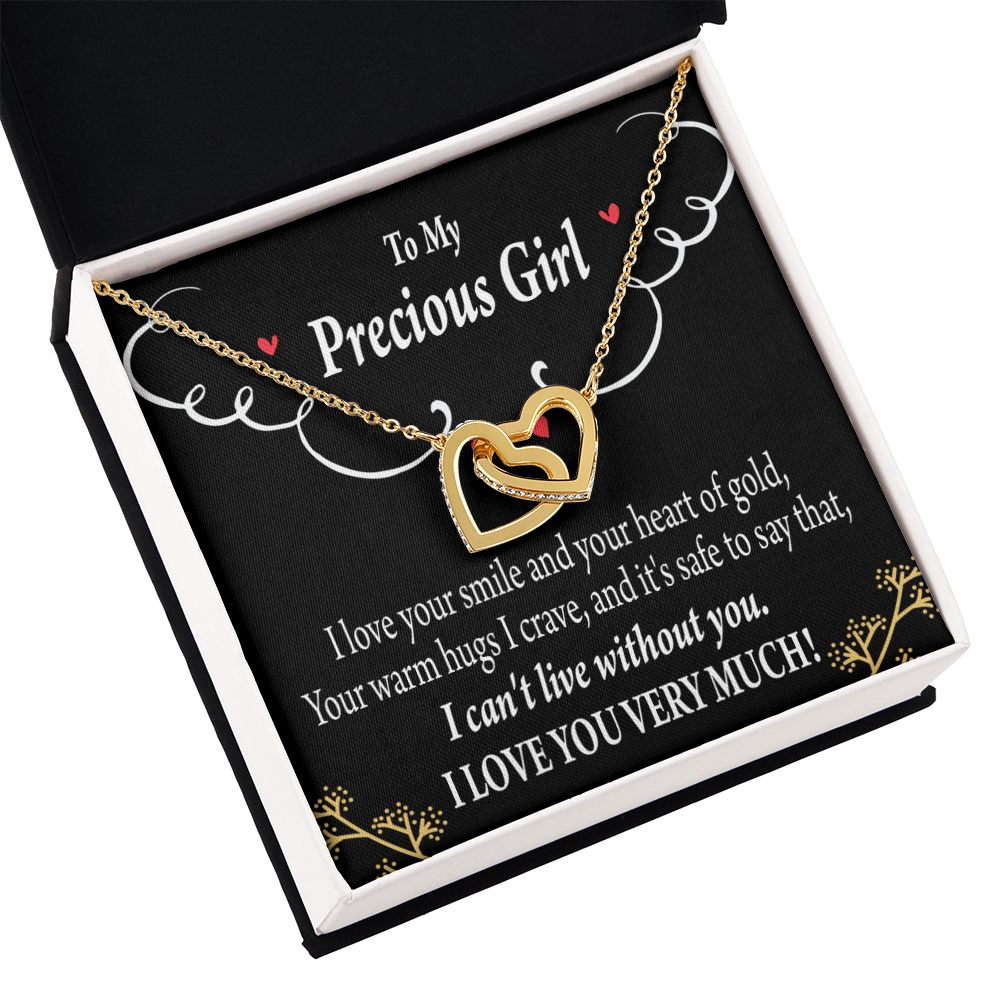 To My Girlfriend Heart of Gold Inseparable Necklace-Express Your Love Gifts