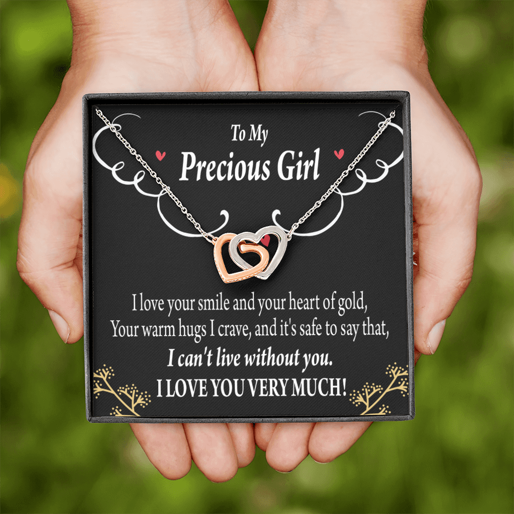 To My Girlfriend Heart of Gold Inseparable Necklace-Express Your Love Gifts