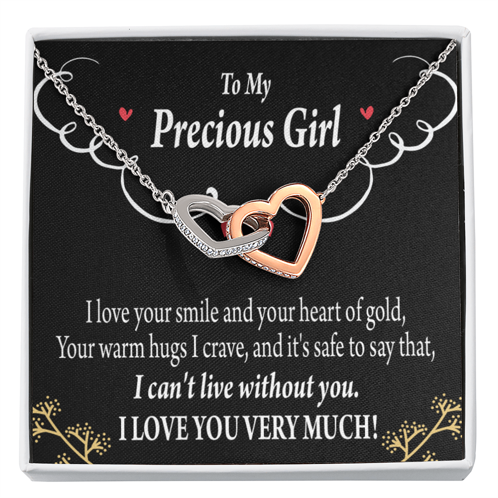 To My Girlfriend Heart of Gold Inseparable Necklace-Express Your Love Gifts