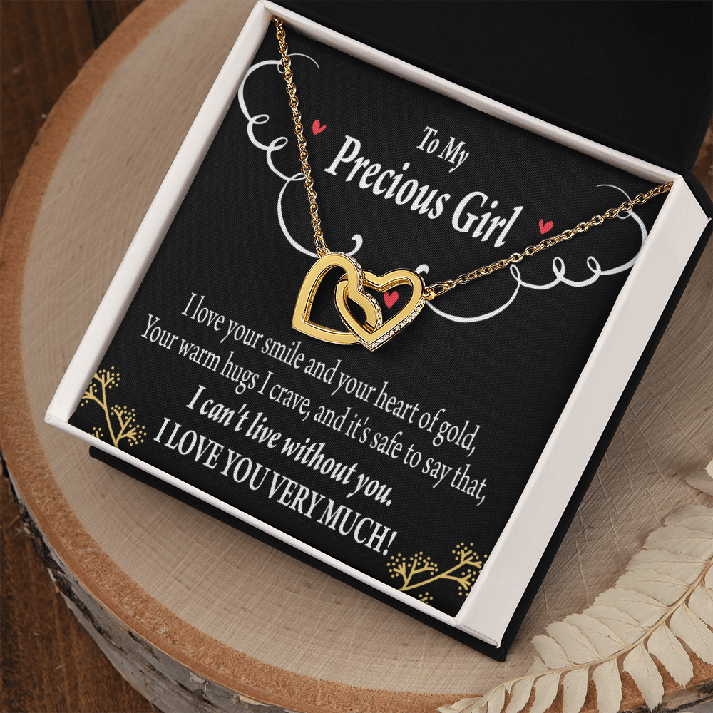 To My Girlfriend Heart of Gold Inseparable Necklace-Express Your Love Gifts