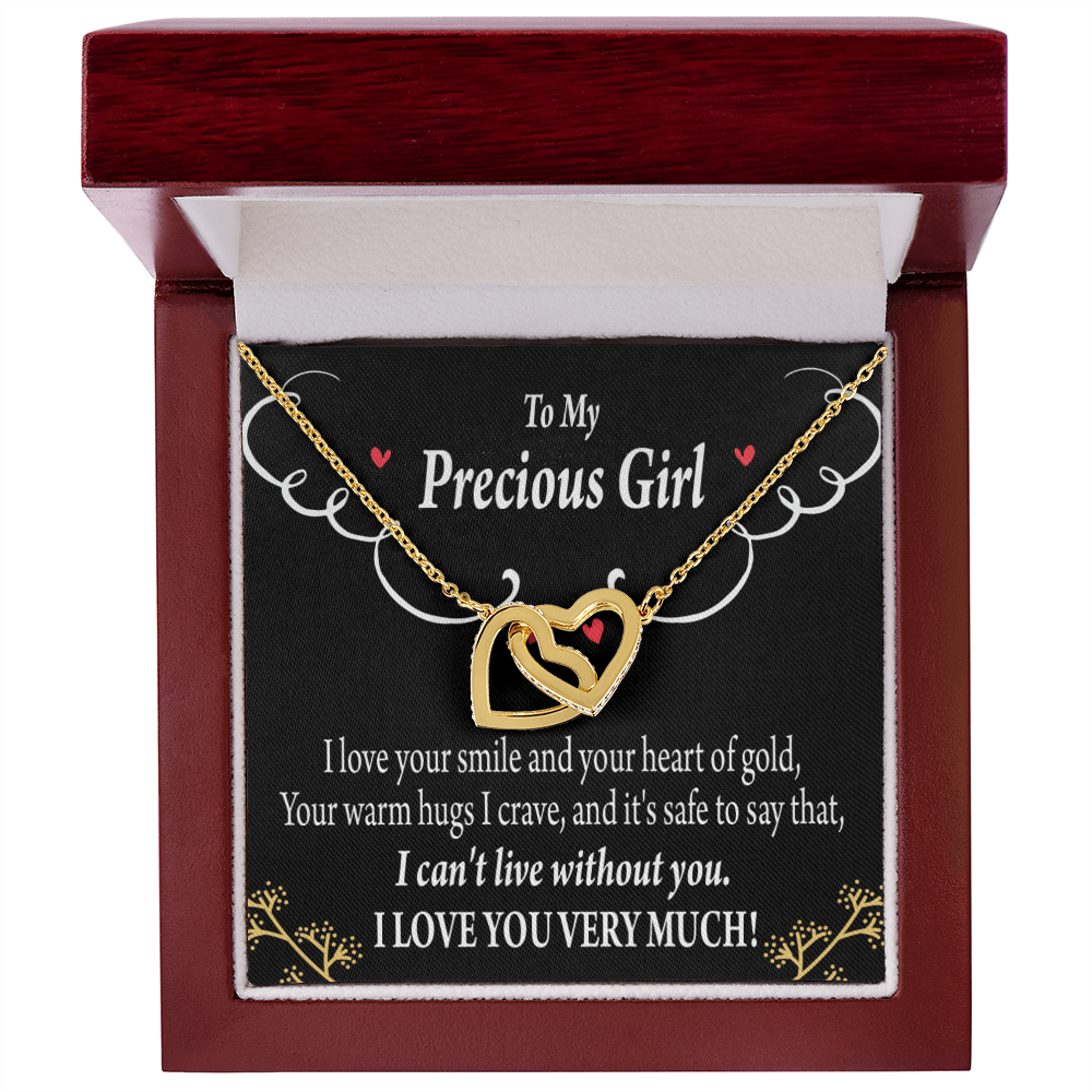 To My Girlfriend Heart of Gold Inseparable Necklace-Express Your Love Gifts