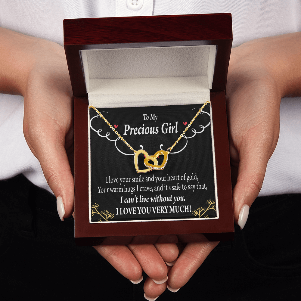 To My Girlfriend Heart of Gold Inseparable Necklace-Express Your Love Gifts