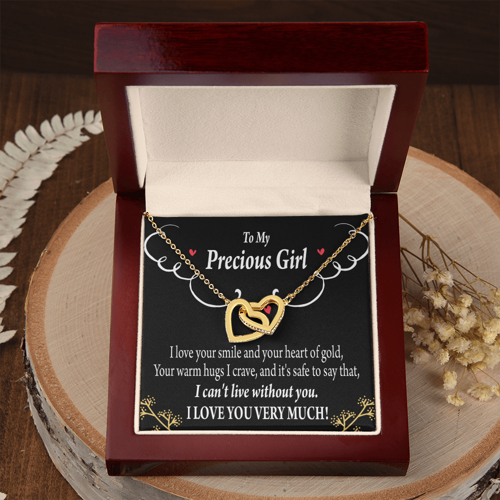 To My Girlfriend Heart of Gold Inseparable Necklace-Express Your Love Gifts
