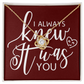 To My Girlfriend I Always Knew It Was You Infinity Knot Necklace Message Card-Express Your Love Gifts