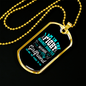 To My Girlfriend I Am In The Fight Against Diabetes Necklace Stainless Steel or 18k Gold Dog Tag 24" Chain-Express Your Love Gifts