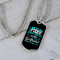 To My Girlfriend I Am In The Fight Against Diabetes Necklace Stainless Steel or 18k Gold Dog Tag 24" Chain-Express Your Love Gifts