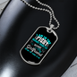 To My Girlfriend I Am In The Fight Against Diabetes Necklace Stainless Steel or 18k Gold Dog Tag 24" Chain-Express Your Love Gifts