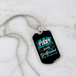 To My Girlfriend I Am In The Fight Against Diabetes Necklace Stainless Steel or 18k Gold Dog Tag 24" Chain-Express Your Love Gifts