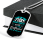 To My Girlfriend I Am In The Fight Against Diabetes Necklace Stainless Steel or 18k Gold Dog Tag 24" Chain-Express Your Love Gifts