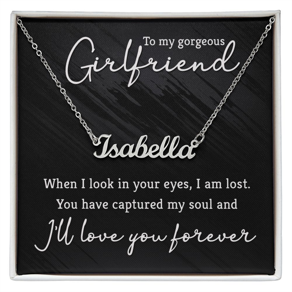 To My Girlfriend I am Lost Custom Name Necklace-Express Your Love Gifts
