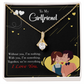 To My Girlfriend I am Nothing Alluring Ribbon Necklace Message Card-Express Your Love Gifts