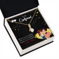 To My Girlfriend I am Nothing Alluring Ribbon Necklace Message Card-Express Your Love Gifts
