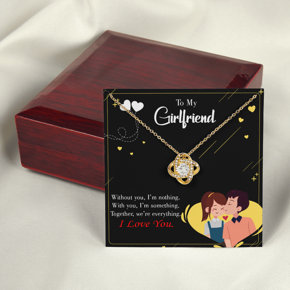 To My Girlfriend I Am Nothing Infinity Knot Necklace Message Card-Express Your Love Gifts