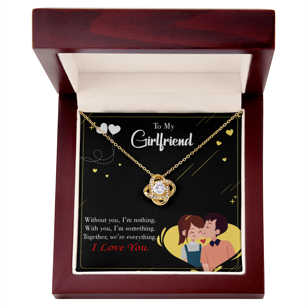 To My Girlfriend I Am Nothing Infinity Knot Necklace Message Card-Express Your Love Gifts