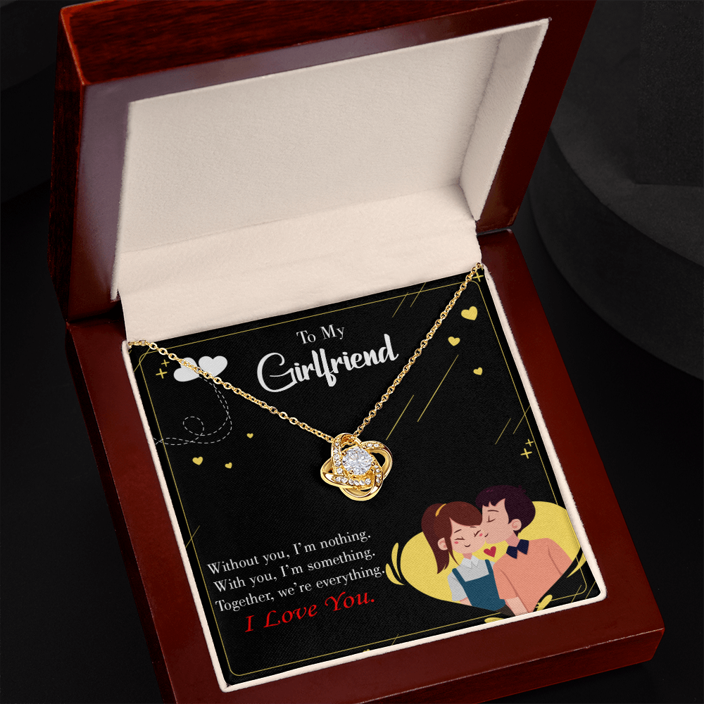 To My Girlfriend I Am Nothing Infinity Knot Necklace Message Card-Express Your Love Gifts