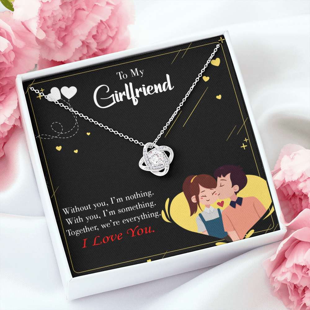 To My Girlfriend I Am Nothing Infinity Knot Necklace Message Card-Express Your Love Gifts