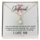 To My Girlfriend I Am Very Indecisive Alluring Ribbon Necklace Message Card-Express Your Love Gifts