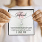 To My Girlfriend I Am Very Indecisive Alluring Ribbon Necklace Message Card-Express Your Love Gifts