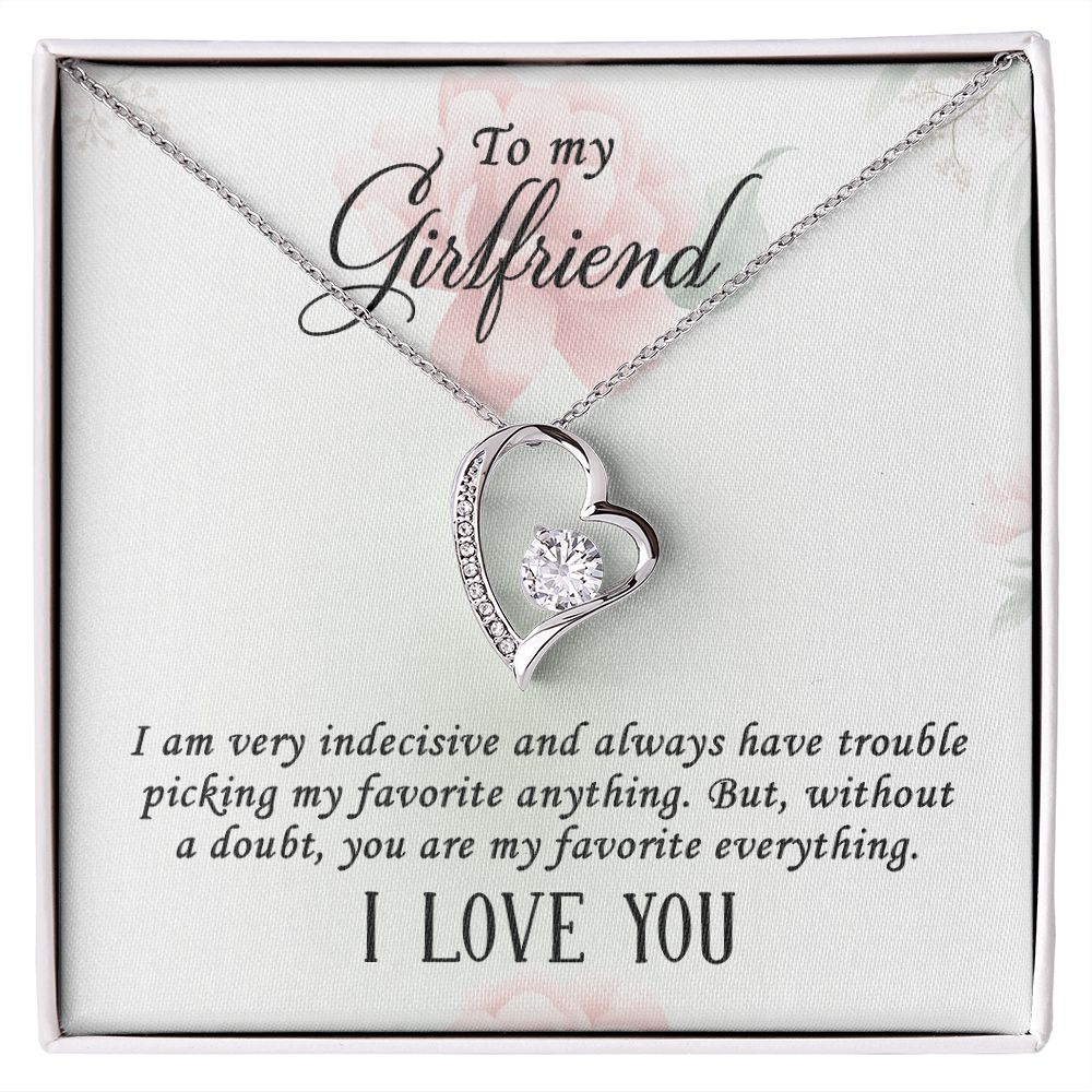 To My Girlfriend I Am Very Indecisive Forever Necklace w Message Card-Express Your Love Gifts