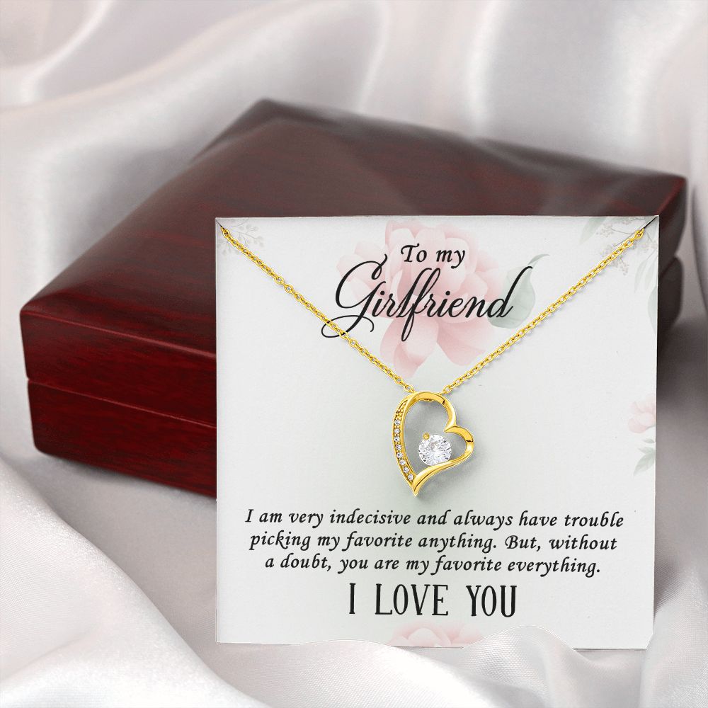 To My Girlfriend I Am Very Indecisive Forever Necklace w Message Card-Express Your Love Gifts
